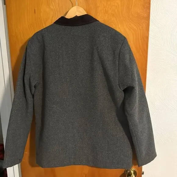 Wool Blend Jacket Mens Medium Gray St John’s Bay - Picture 2 of 4